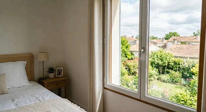 Pièce lumineuse après un grand nettoyage et un lavage de vitres à Chartres
